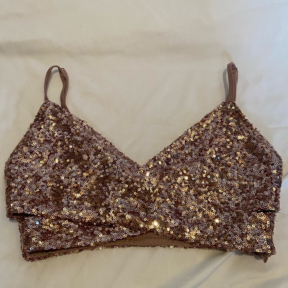 pink sequin top